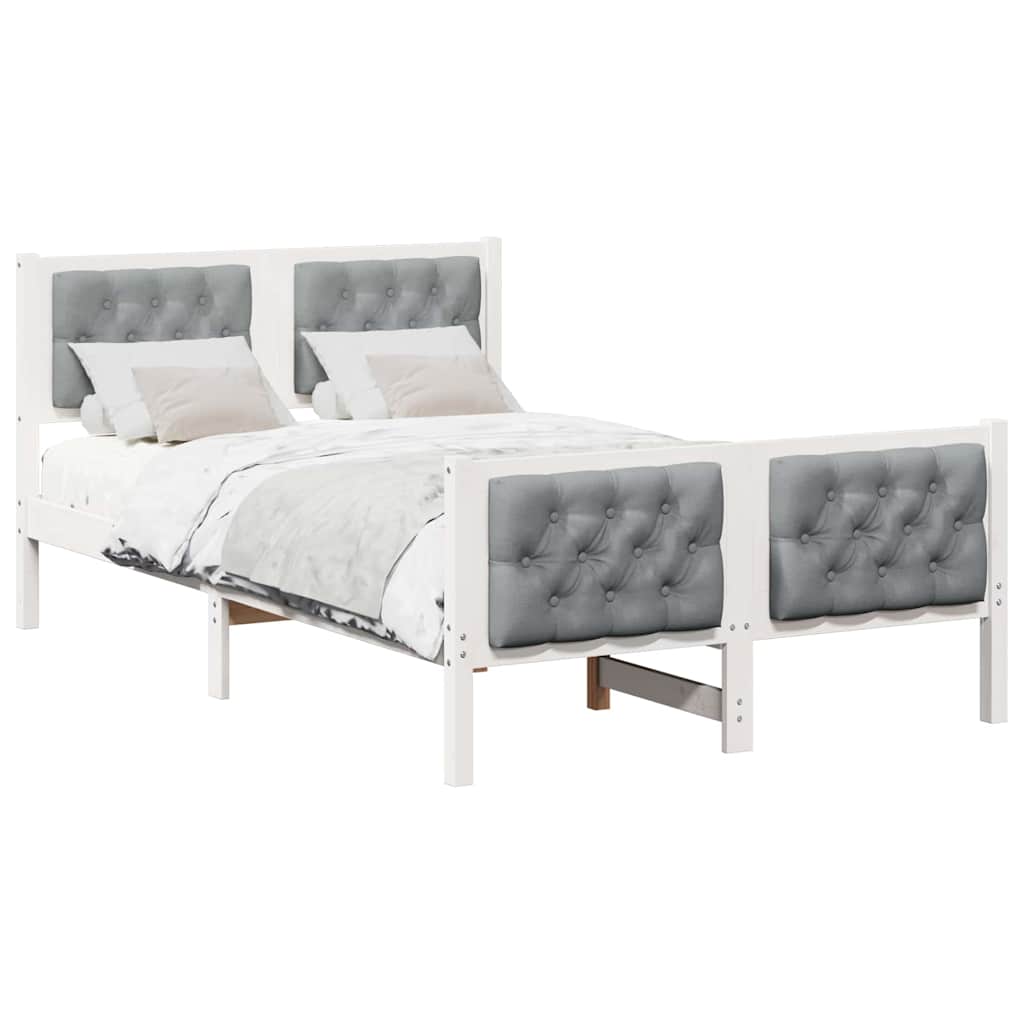 Bedframe Lichtgrijs 120 x 190 cm Massief grenenhout is nu te koop bij PeponiXL, paradijselijk wonen!