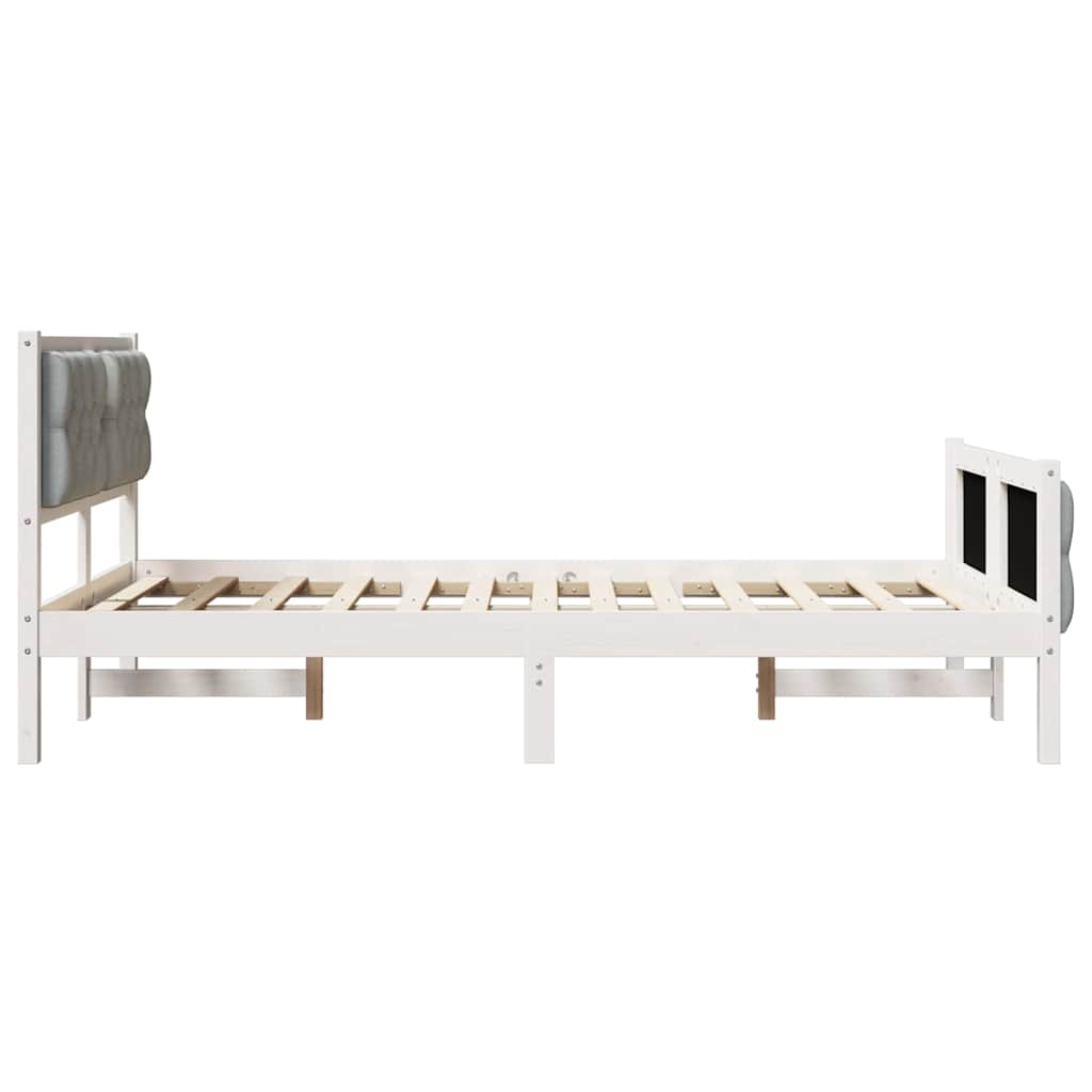 Bedframe Lichtgrijs 120 x 190 cm Massief grenenhout is nu te koop bij PeponiXL, paradijselijk wonen!