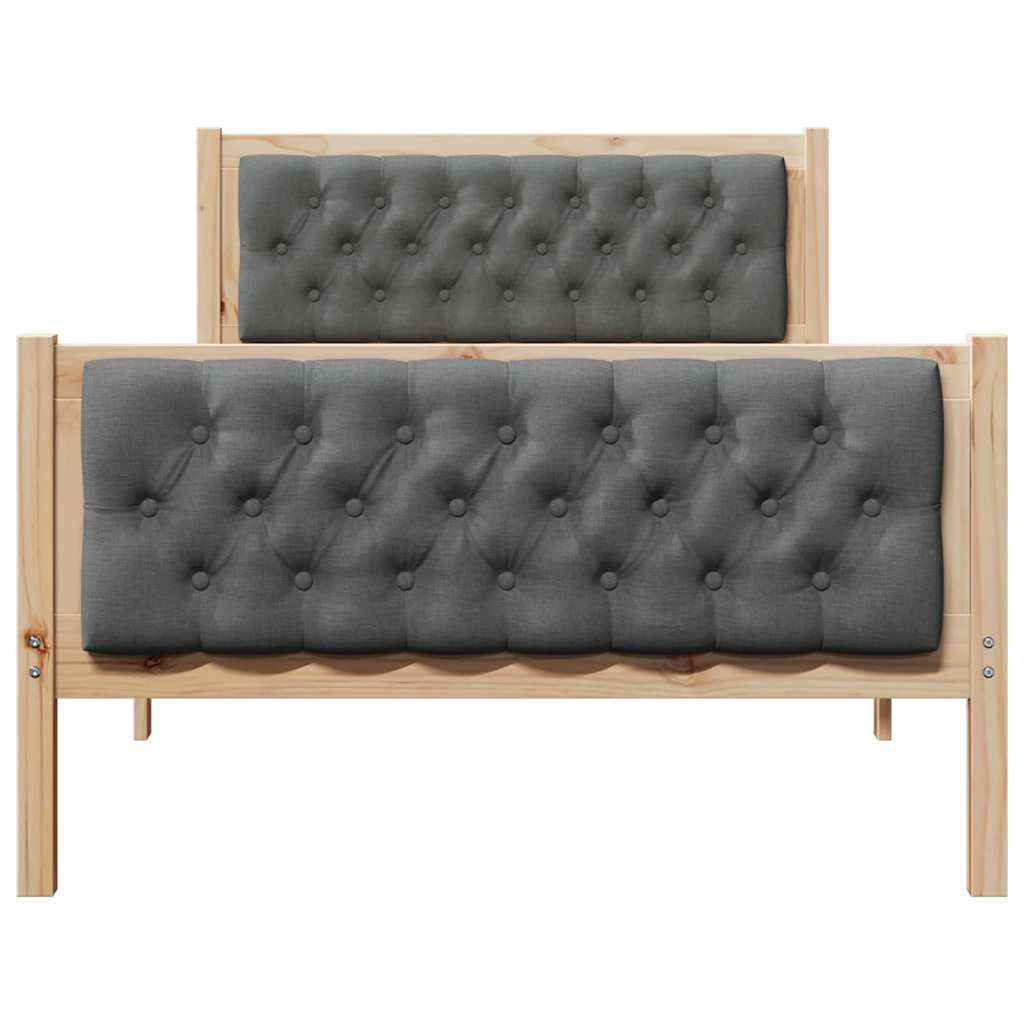 Bedframe Donkergrijs 100 x 200 cm Massief grenenhout is nu te koop bij PeponiXL, paradijselijk wonen!