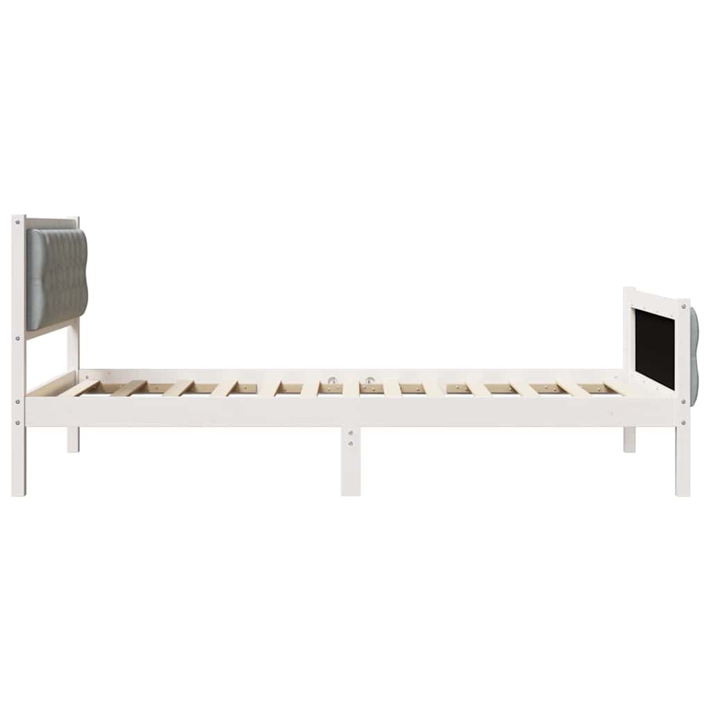 Bedframe Lichtgrijs 100 x 200 cm Massief grenenhout is nu te koop bij PeponiXL, paradijselijk wonen!