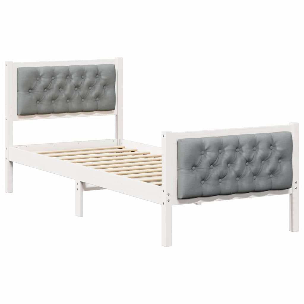 Bedframe Lichtgrijs 80 x 200 cm Massief grenenhout is nu te koop bij PeponiXL, paradijselijk wonen!