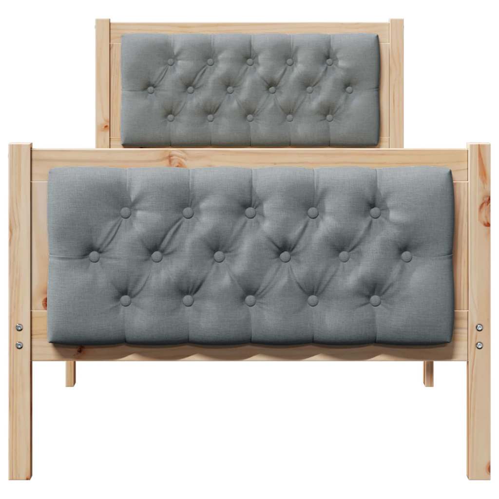Bedframe Lichtgrijs 75 x 190 cm Massief grenenhout is nu te koop bij PeponiXL, paradijselijk wonen!
