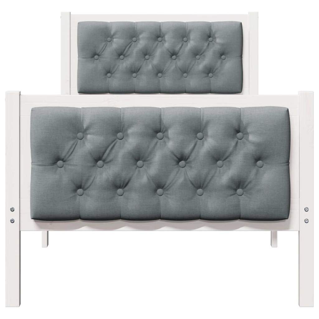 Bedframe Lichtgrijs 75 x 190 cm Massief grenenhout is nu te koop bij PeponiXL, paradijselijk wonen!