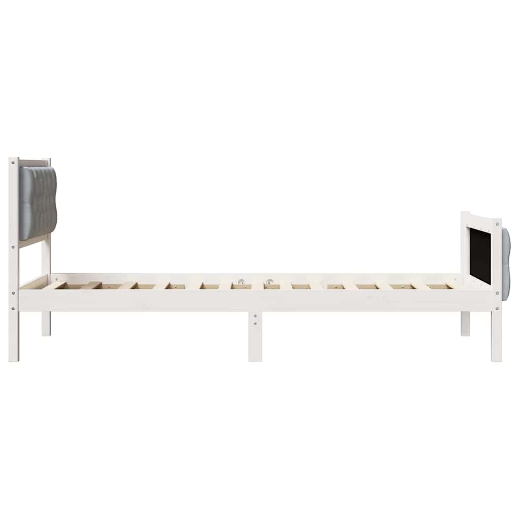 Bedframe Lichtgrijs 75 x 190 cm Massief grenenhout is nu te koop bij PeponiXL, paradijselijk wonen!