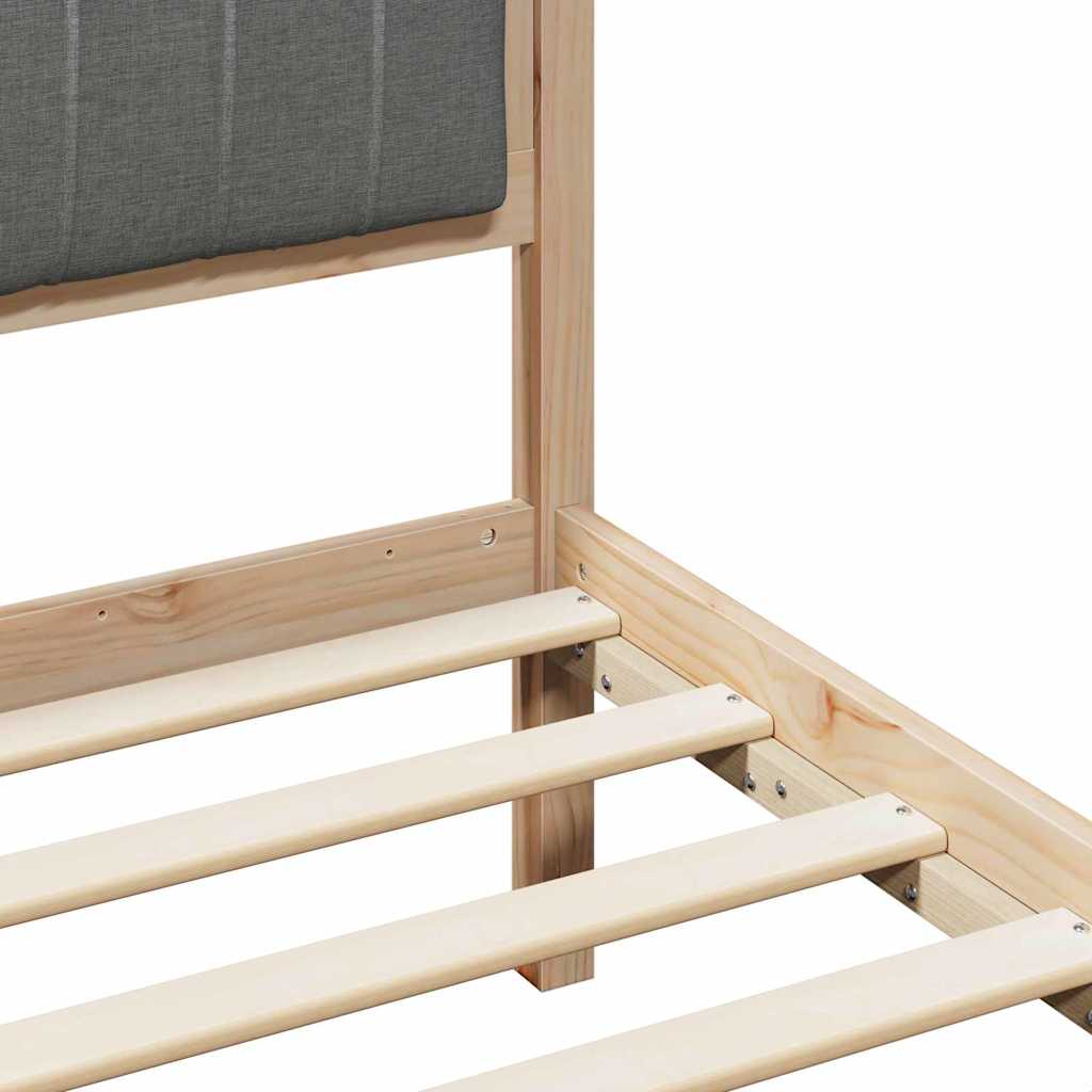 Bedframe Bruin en donkergrijs 120 x 200 cm Massief grenenhout is nu te koop bij PeponiXL, paradijselijk wonen!