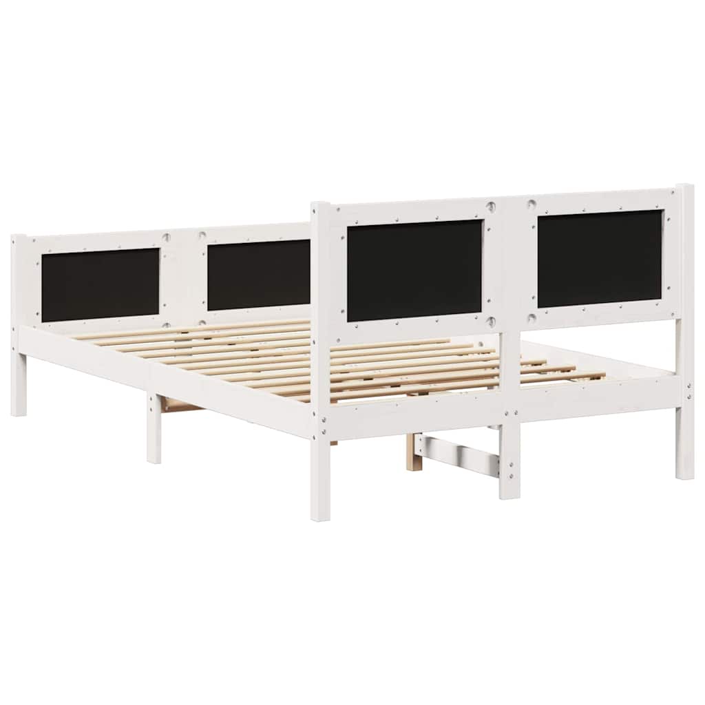Bedframe Wit en lichtgrijs 120 x 200 cm Massief grenenhout is nu te koop bij PeponiXL, paradijselijk wonen!