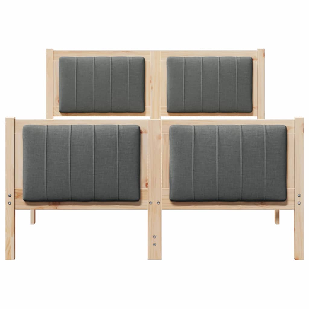 Bedframe Bruin en donkergrijs 120 x 190 cm Massief grenenhout is nu te koop bij PeponiXL, paradijselijk wonen!