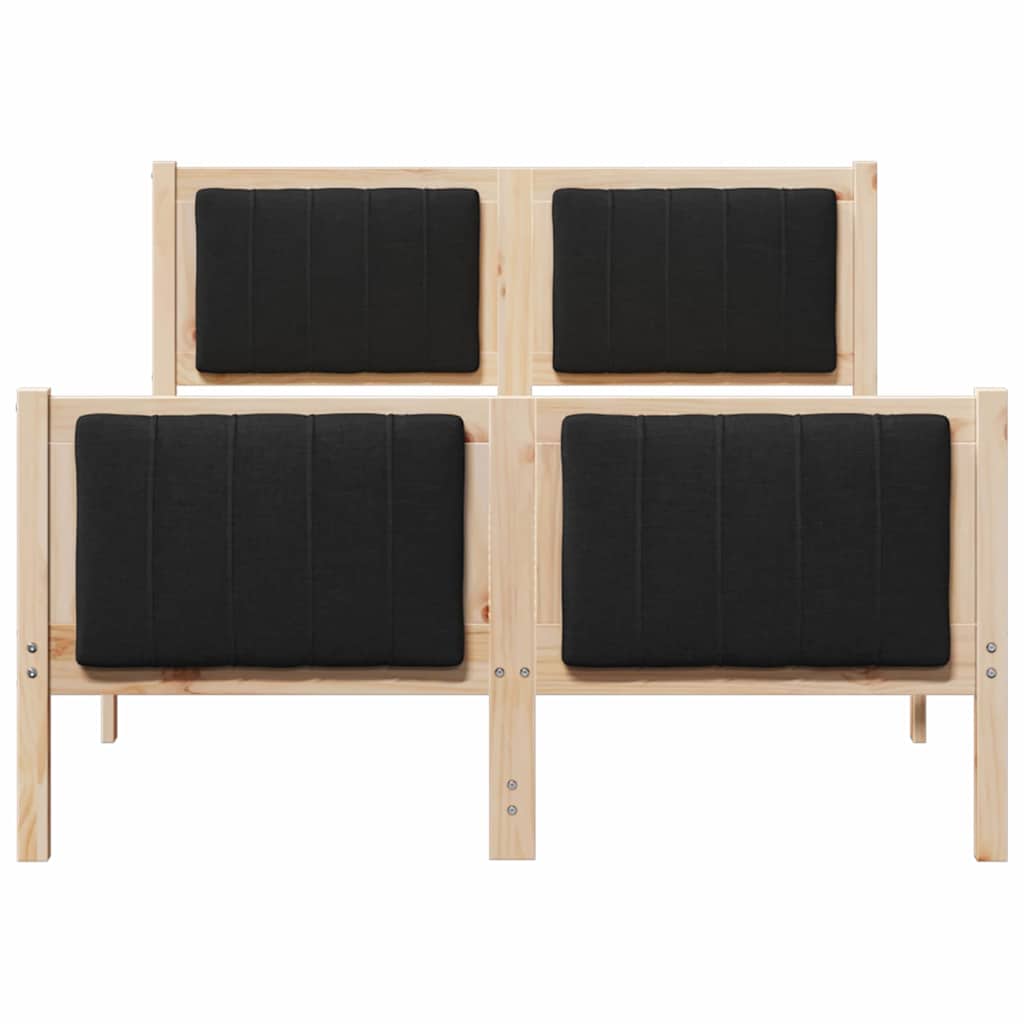 Bedframe Bruin en zwart 120 x 190 cm Massief grenenhout is nu te koop bij PeponiXL, paradijselijk wonen!