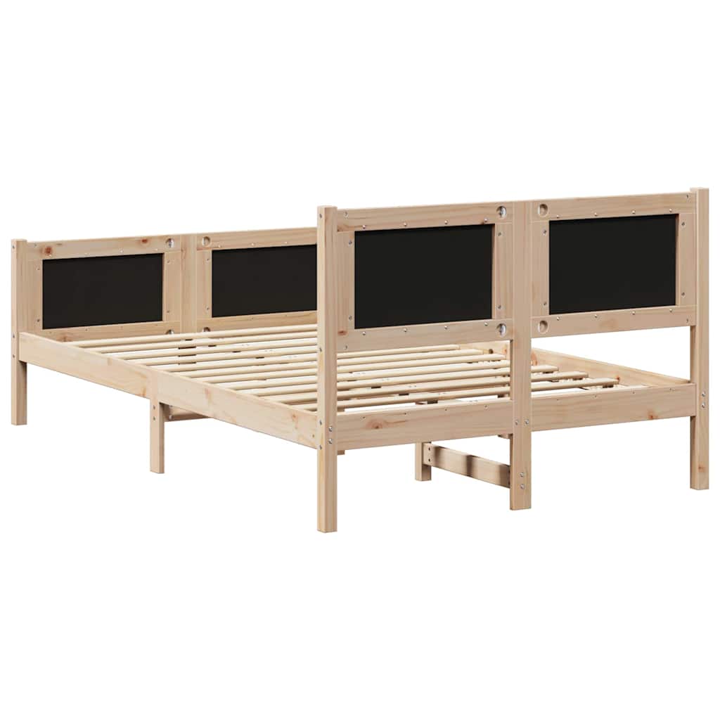 Bedframe Bruin en taupe 120 x 190 cm Massief grenenhout is nu te koop bij PeponiXL, paradijselijk wonen!