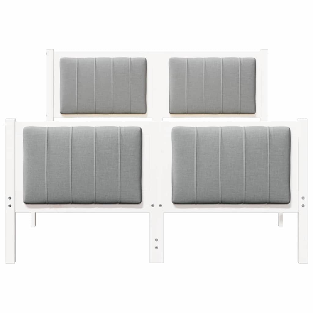 Bedframe Wit en lichtgrijs 120 x 190 cm Massief grenenhout is nu te koop bij PeponiXL, paradijselijk wonen!