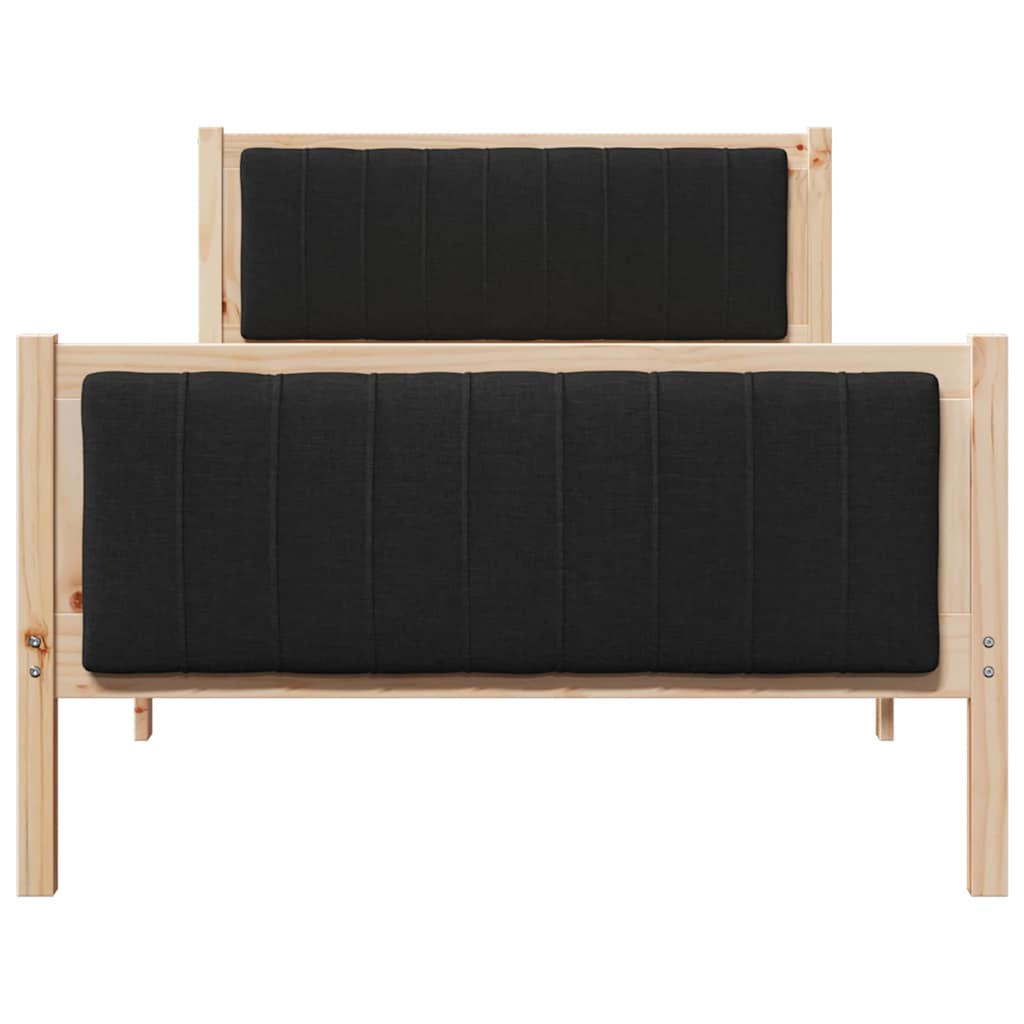 Bedframe Bruin en zwart 100 x 200 cm Massief grenenhout is nu te koop bij PeponiXL, paradijselijk wonen!
