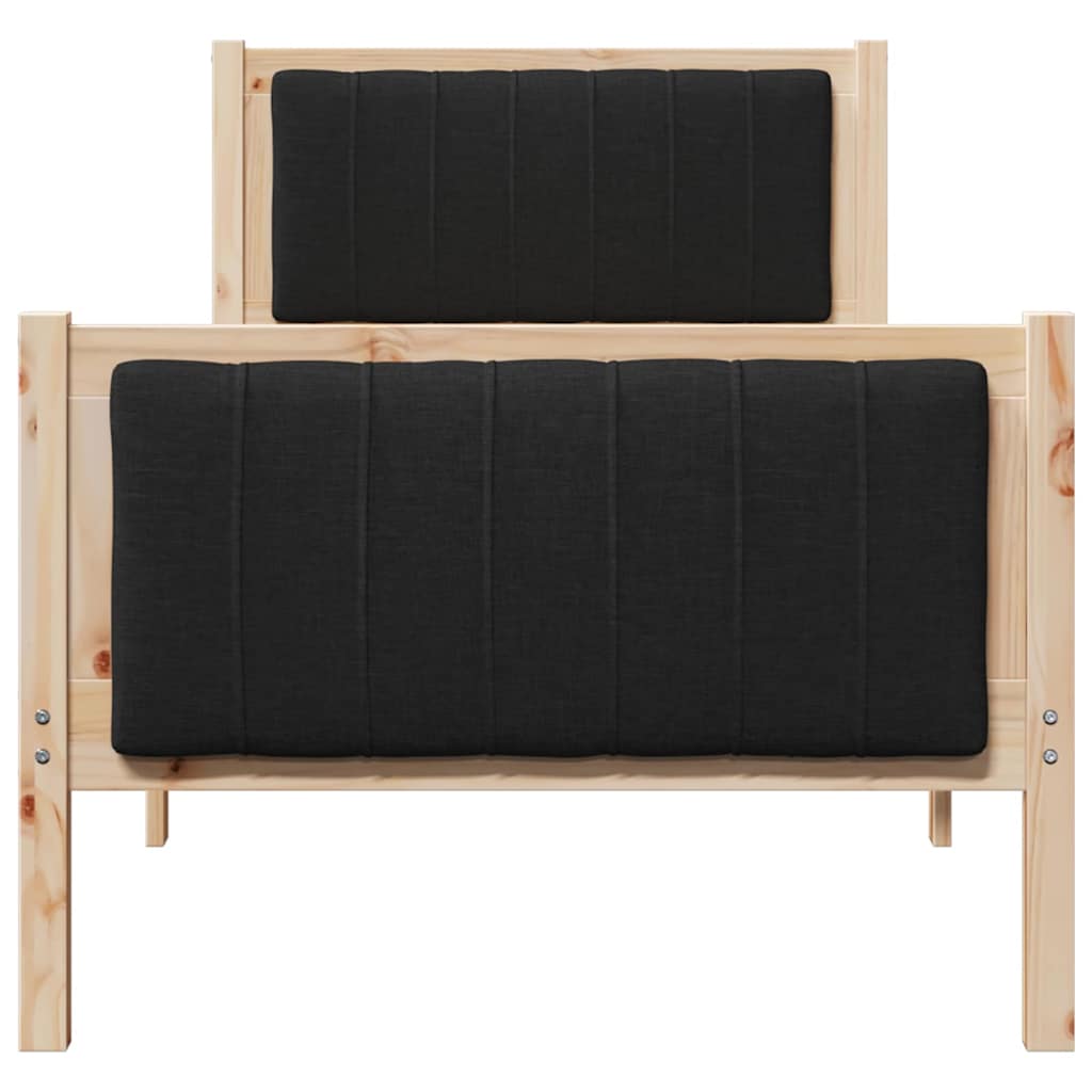 Bedframe Bruin en zwart 80 x 200 cm Massief grenenhout is nu te koop bij PeponiXL, paradijselijk wonen!