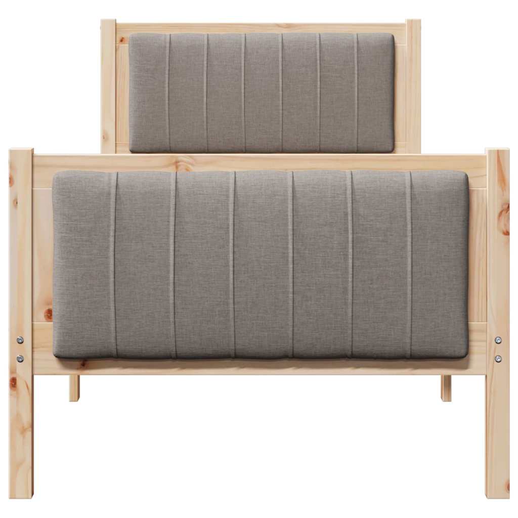 Bedframe Bruin en taupe 80 x 200 cm Massief grenenhout is nu te koop bij PeponiXL, paradijselijk wonen!