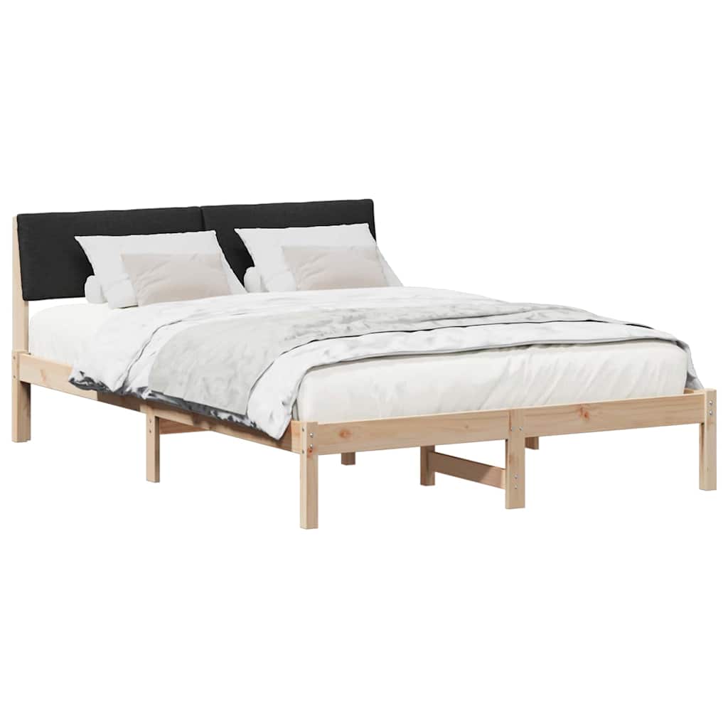 Bedframe Bruin en zwart 140 x 200 cm Massief grenenhout is nu te koop bij PeponiXL, paradijselijk wonen!