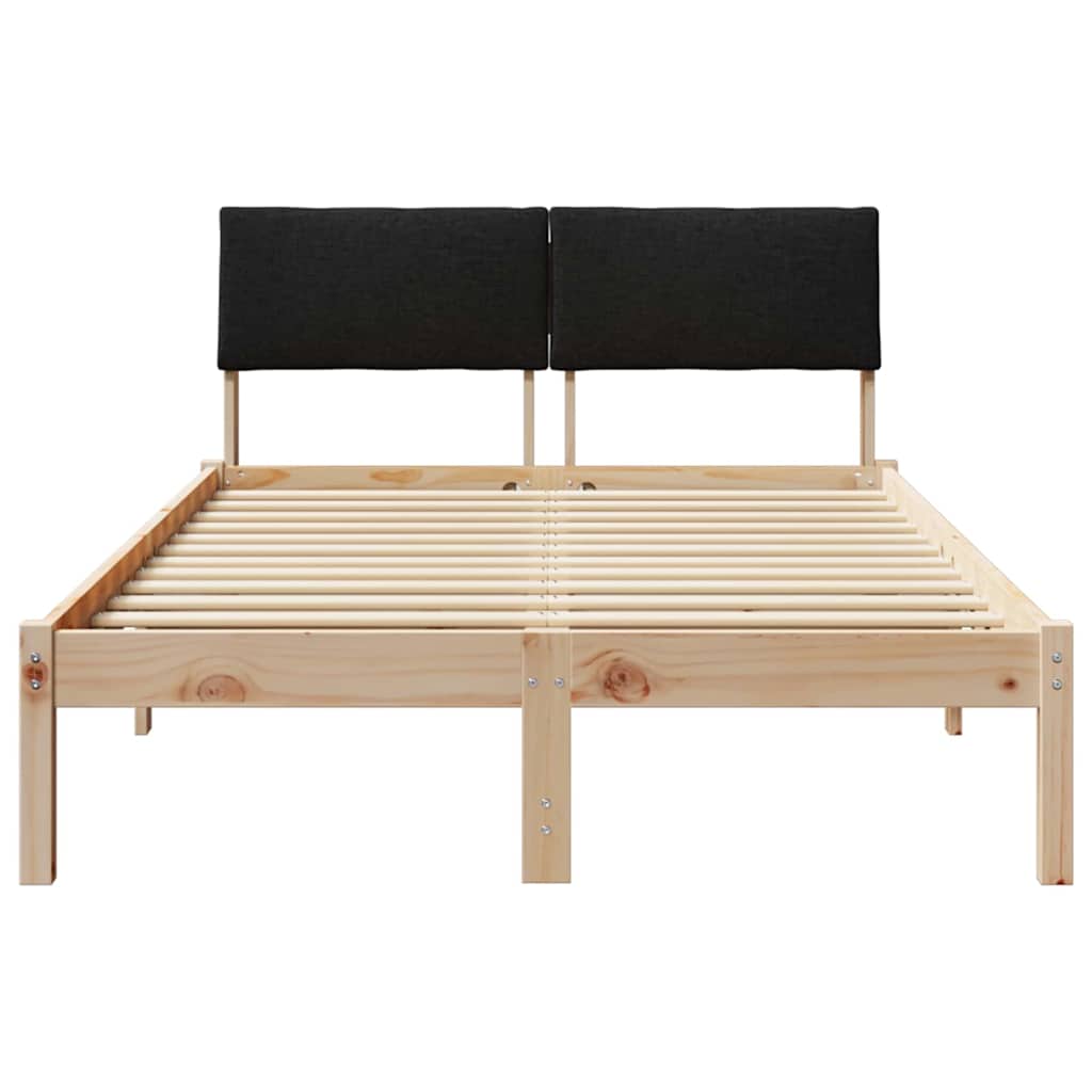 Bedframe Bruin en zwart 120 x 200 cm Massief grenenhout is nu te koop bij PeponiXL, paradijselijk wonen!