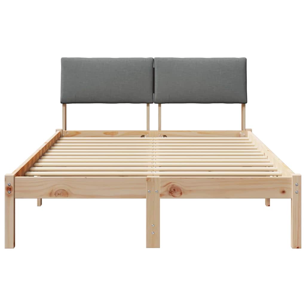 Bedframe Bruin en donkergrijs 120 x 190 cm Massief grenenhout is nu te koop bij PeponiXL, paradijselijk wonen!