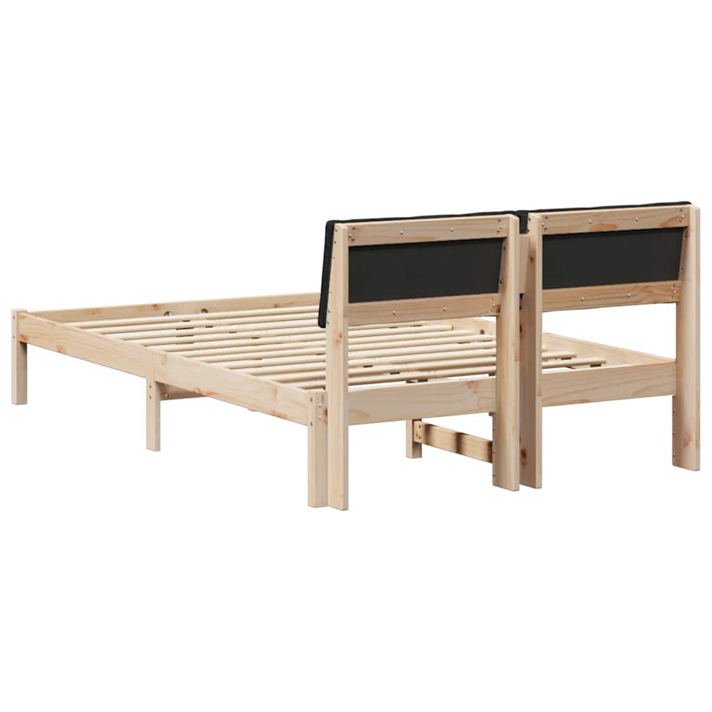 Bedframe Bruin en zwart 120 x 190 cm Massief grenenhout is nu te koop bij PeponiXL, paradijselijk wonen!