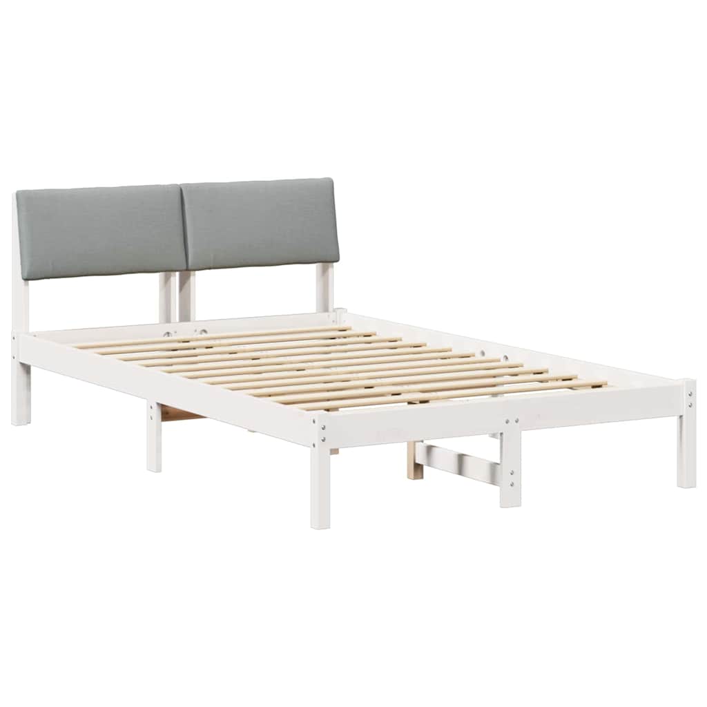 Bedframe Wit en lichtgrijs 120 x 190 cm Massief grenenhout is nu te koop bij PeponiXL, paradijselijk wonen!