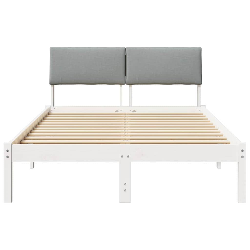 Bedframe Wit en lichtgrijs 120 x 190 cm Massief grenenhout is nu te koop bij PeponiXL, paradijselijk wonen!