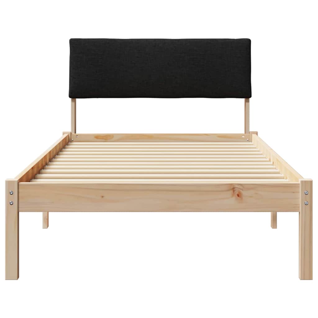 Bedframe Bruin en zwart 100 x 200 cm Massief grenenhout is nu te koop bij PeponiXL, paradijselijk wonen!