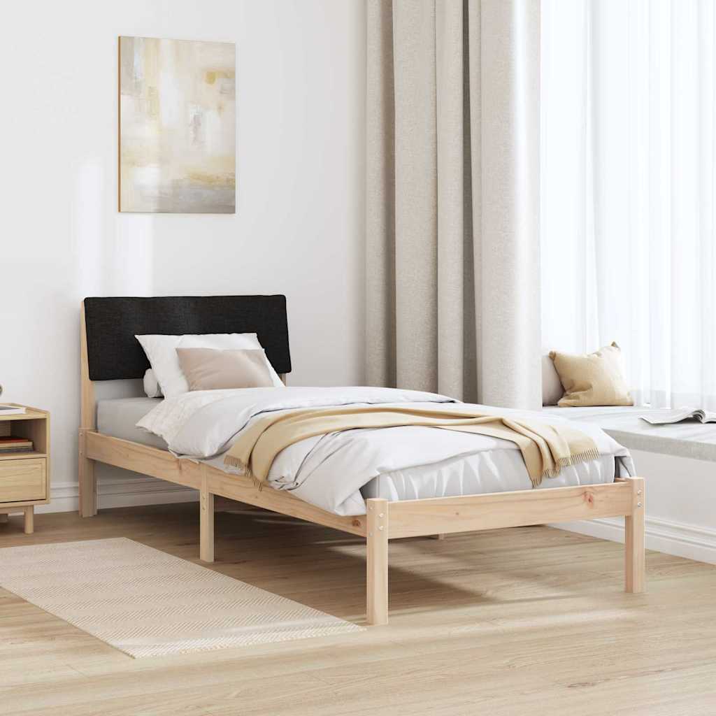 Bedframe Bruin en zwart 80 x 200 cm Massief grenenhout is nu te koop bij PeponiXL, paradijselijk wonen!