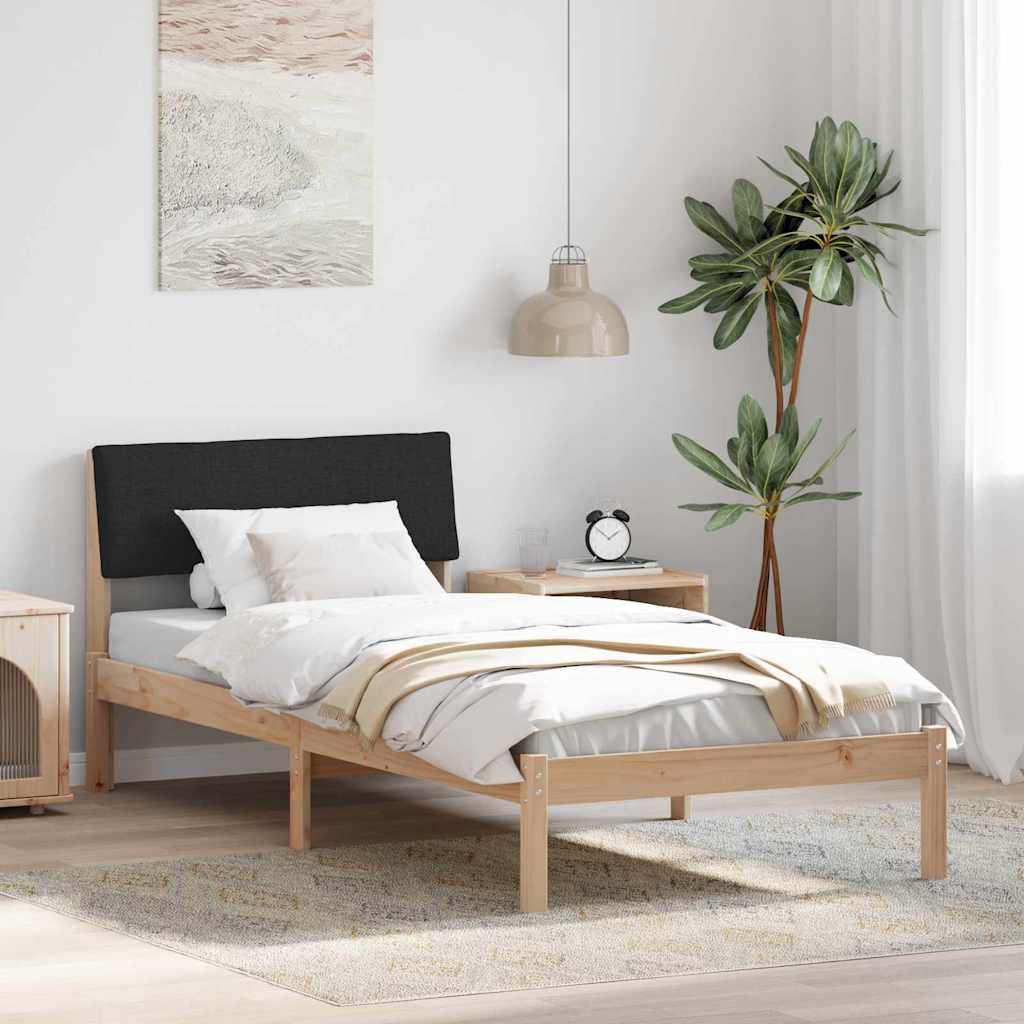 Bedframe Bruin en zwart 90 x 190 cm Massief grenenhout is nu te koop bij PeponiXL, paradijselijk wonen!