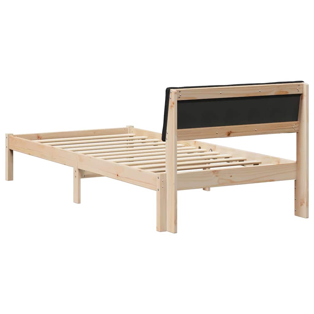 Bedframe Bruin en zwart 90 x 190 cm Massief grenenhout is nu te koop bij PeponiXL, paradijselijk wonen!