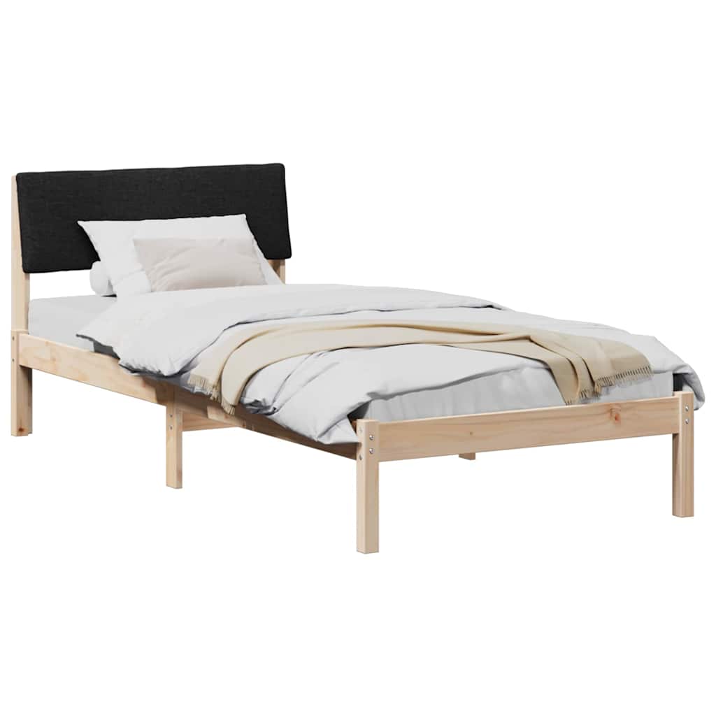 Bedframe Bruin en zwart 90 x 190 cm Massief grenenhout is nu te koop bij PeponiXL, paradijselijk wonen!