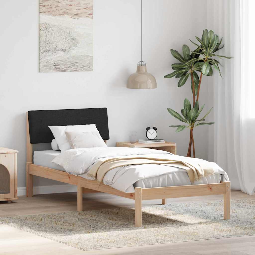 Bedframe Bruin en zwart 75 x 190 cm Massief grenenhout is nu te koop bij PeponiXL, paradijselijk wonen!
