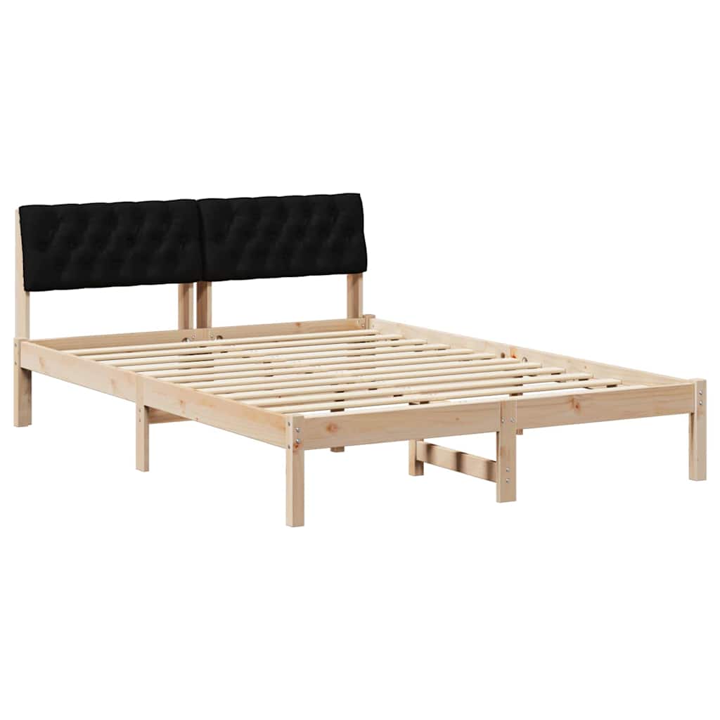 Bedframe Bruin en zwart 160 x 200 cm Massief grenenhout is nu te koop bij PeponiXL, paradijselijk wonen!