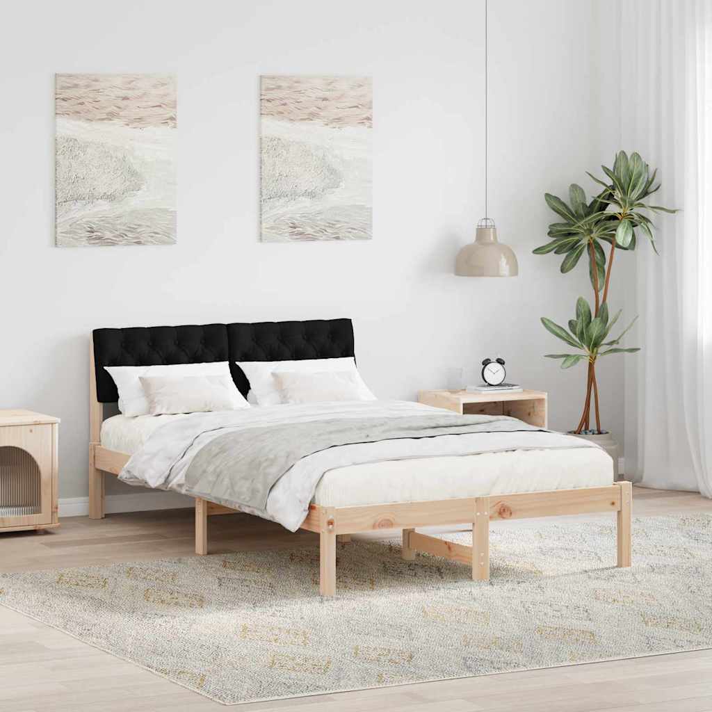 Bedframe Bruin en zwart 120 x 200 cm Massief grenenhout is nu te koop bij PeponiXL, paradijselijk wonen!
