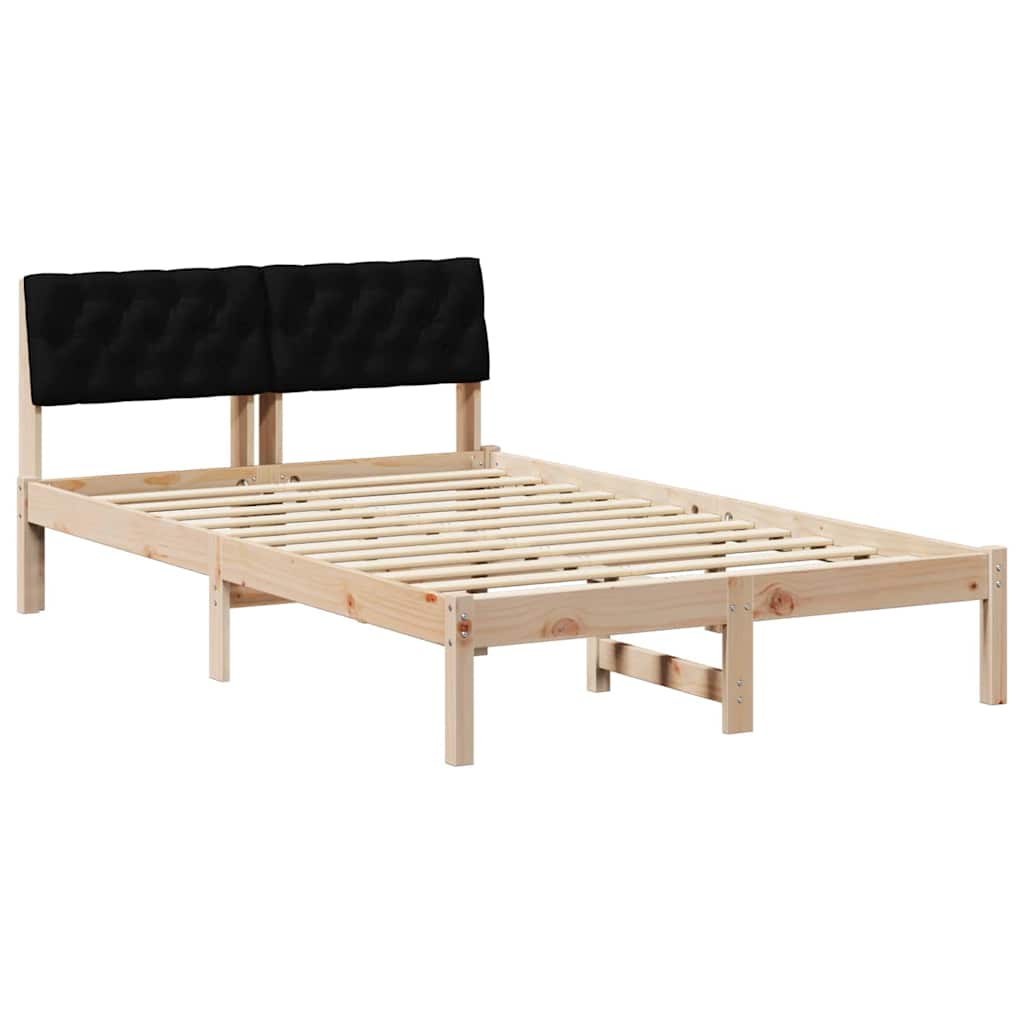 Bedframe Bruin en zwart 120 x 200 cm Massief grenenhout is nu te koop bij PeponiXL, paradijselijk wonen!
