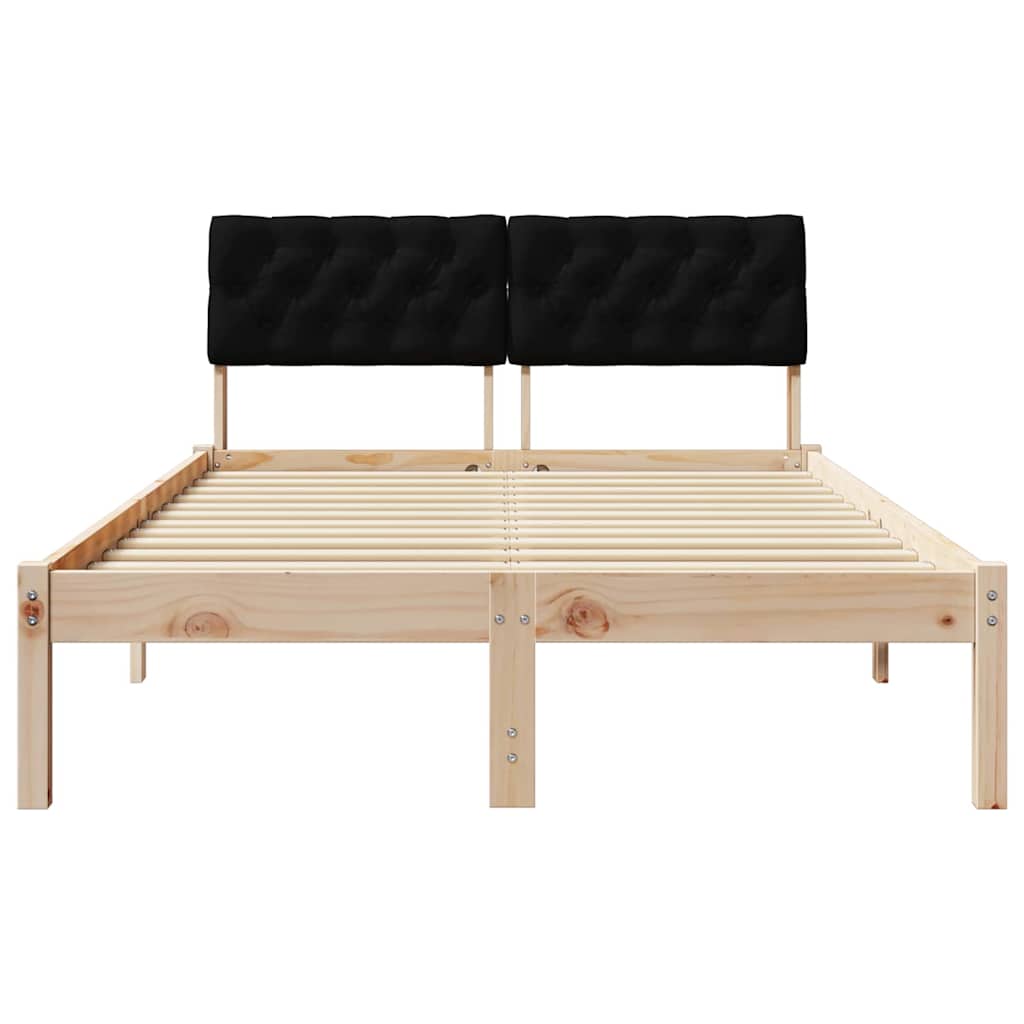 Bedframe Bruin en zwart 120 x 200 cm Massief grenenhout is nu te koop bij PeponiXL, paradijselijk wonen!