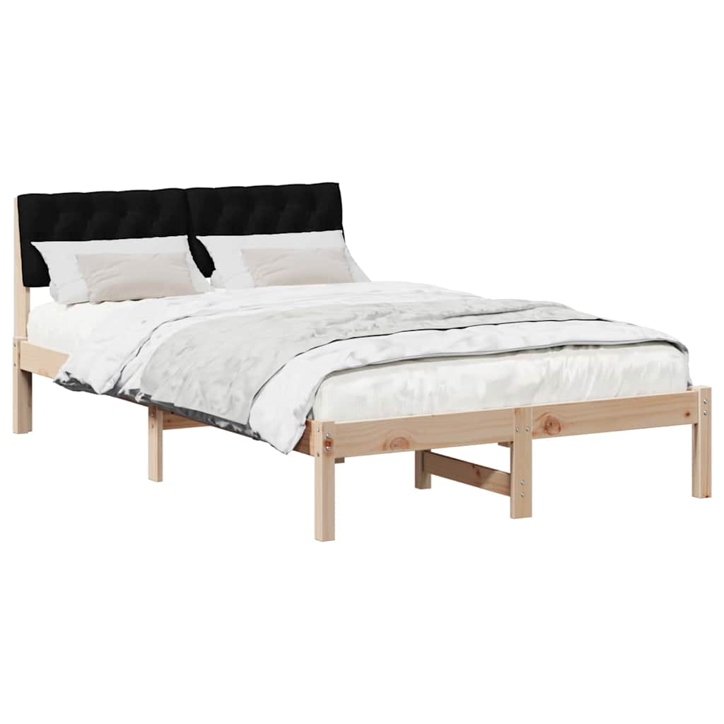 Bedframe Bruin en zwart 120 x 200 cm Massief grenenhout is nu te koop bij PeponiXL, paradijselijk wonen!
