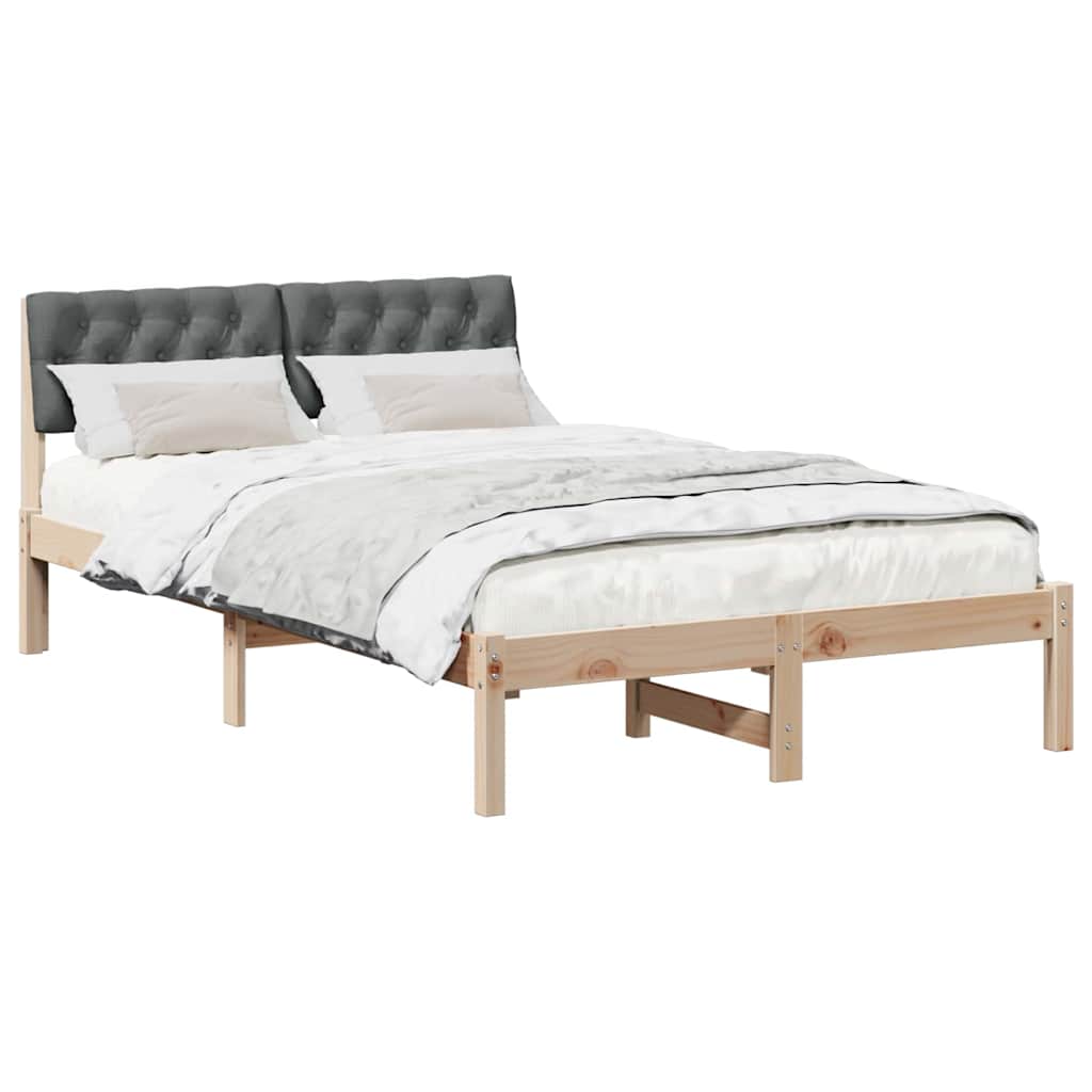 Bedframe Bruin en donkergrijs 120 x 190 cm Massief grenenhout is nu te koop bij PeponiXL, paradijselijk wonen!