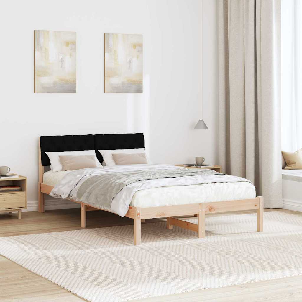 Bedframe Bruin en zwart 120 x 190 cm Massief grenenhout is nu te koop bij PeponiXL, paradijselijk wonen!