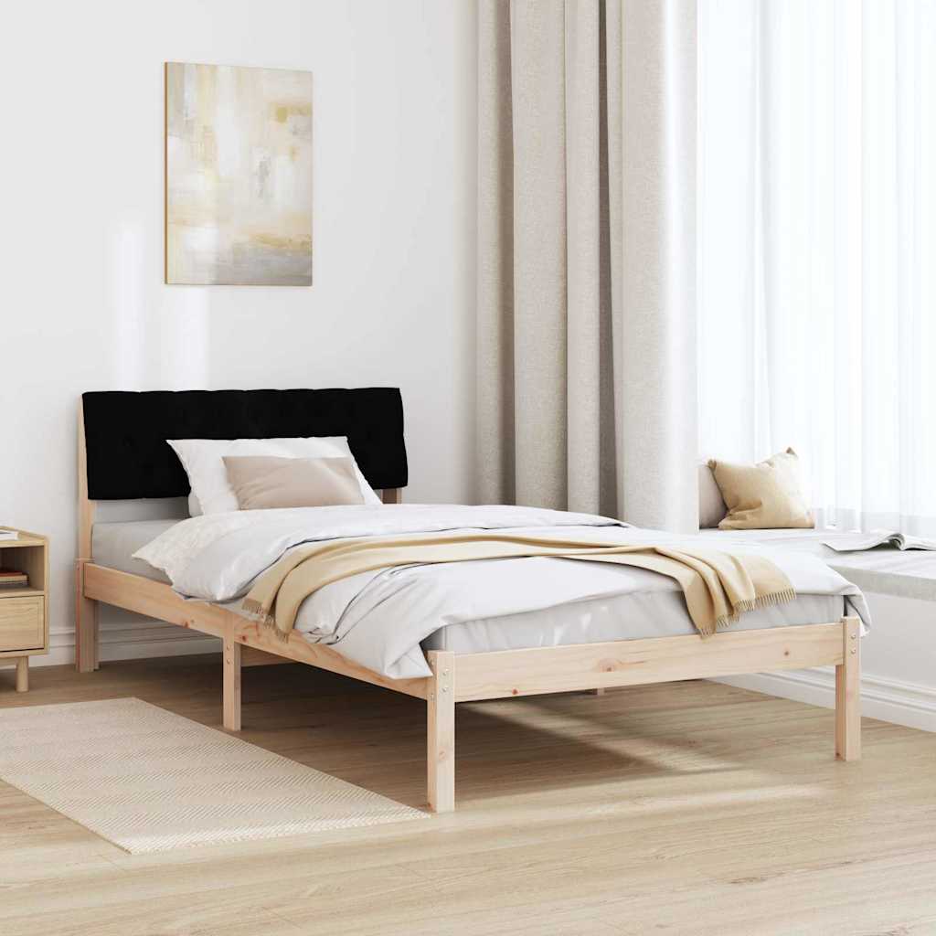 Bedframe Bruin en zwart 100 x 200 cm Massief grenenhout is nu te koop bij PeponiXL, paradijselijk wonen!