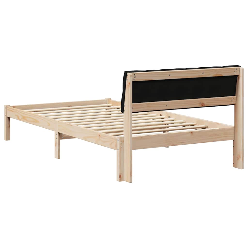 Bedframe Bruin en zwart 100 x 200 cm Massief grenenhout is nu te koop bij PeponiXL, paradijselijk wonen!