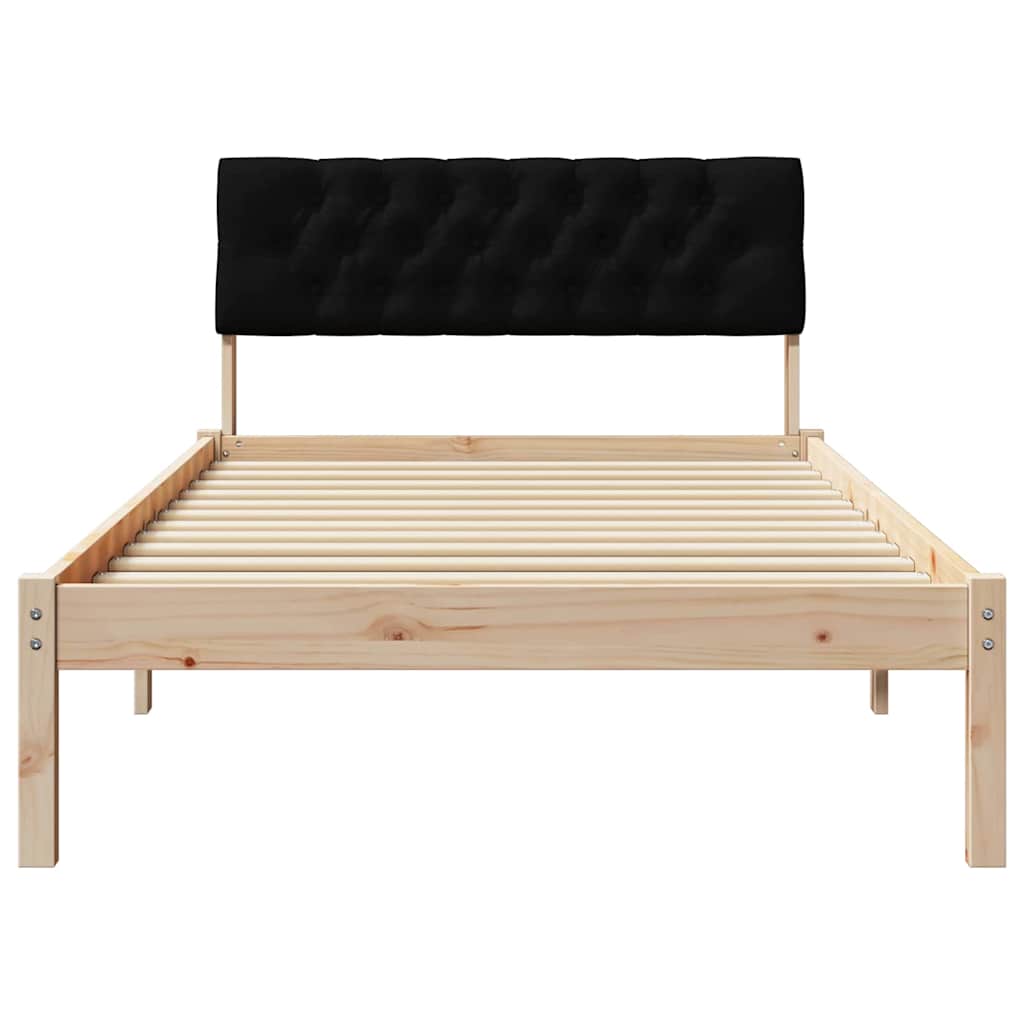 Bedframe Bruin en zwart 100 x 200 cm Massief grenenhout is nu te koop bij PeponiXL, paradijselijk wonen!