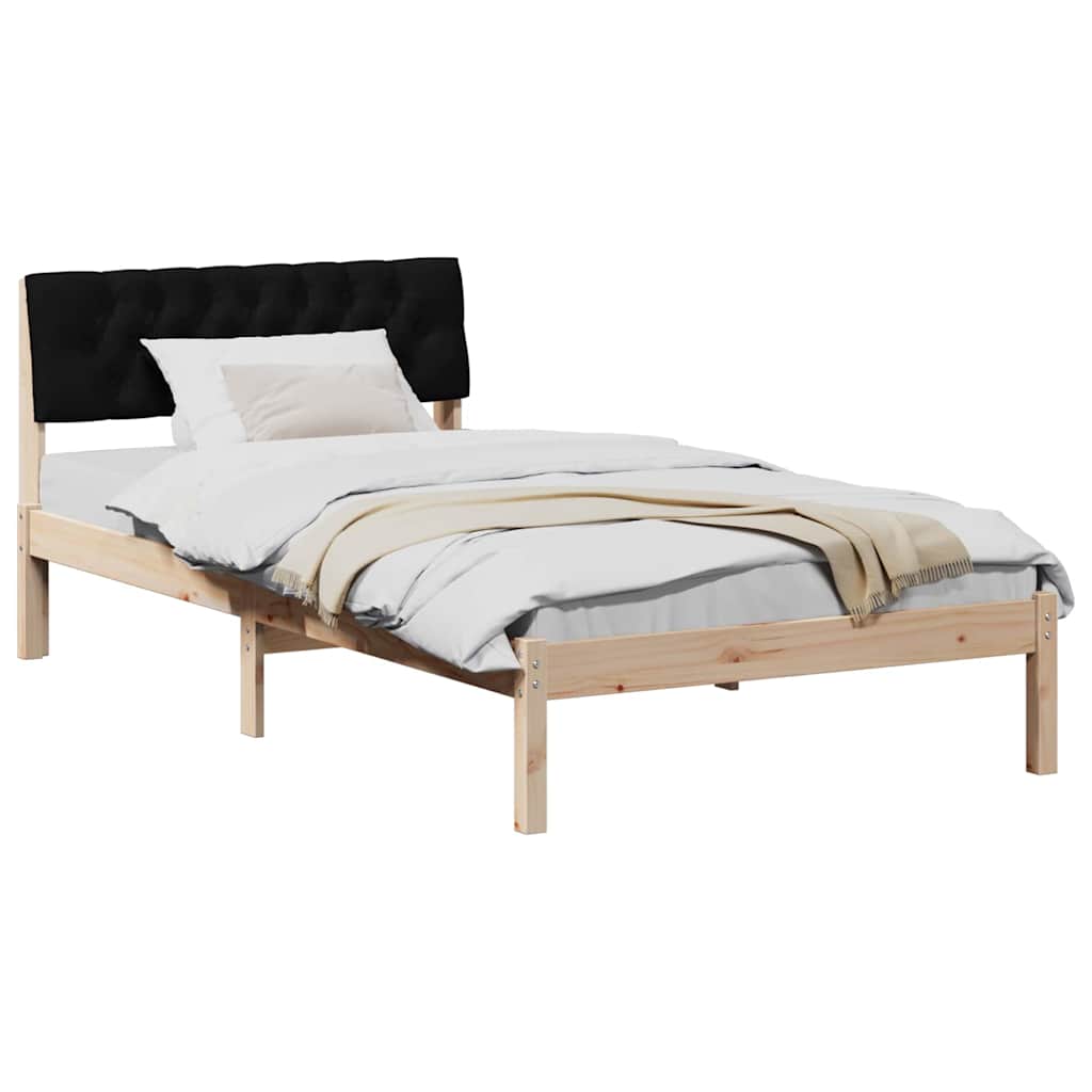 Bedframe Bruin en zwart 100 x 200 cm Massief grenenhout is nu te koop bij PeponiXL, paradijselijk wonen!