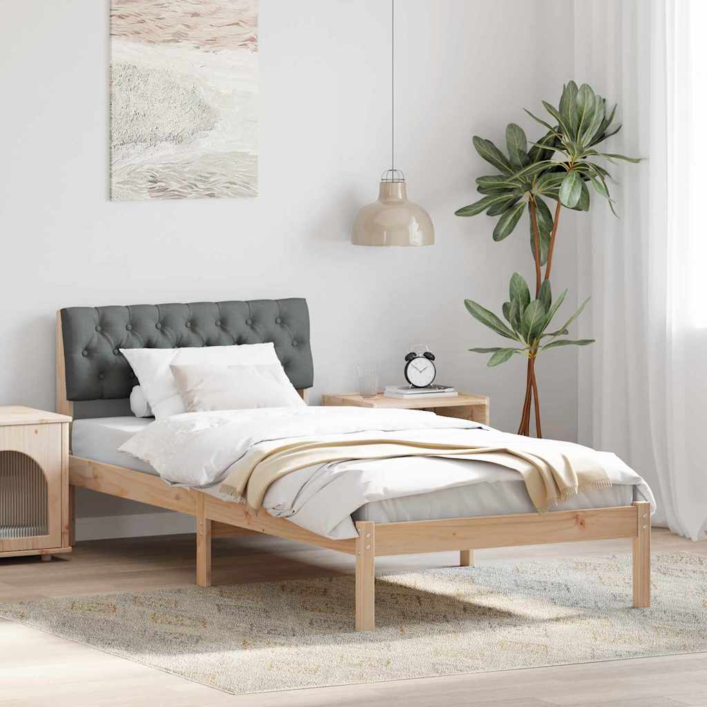 Bedframe Bruin en donkergrijs 90 x 200 cm Massief grenenhout is nu te koop bij PeponiXL, paradijselijk wonen!