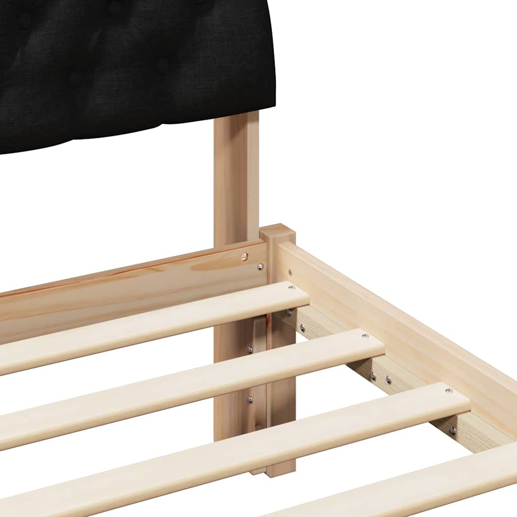 Bedframe Bruin en zwart 90 x 200 cm Massief grenenhout is nu te koop bij PeponiXL, paradijselijk wonen!