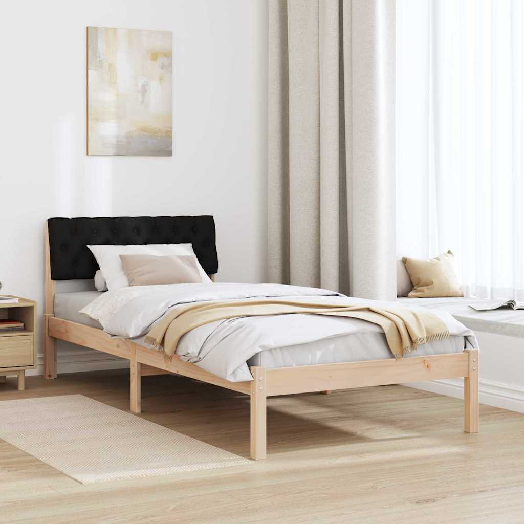 Bedframe Bruin en zwart 90 x 190 cm Massief grenenhout is nu te koop bij PeponiXL, paradijselijk wonen!