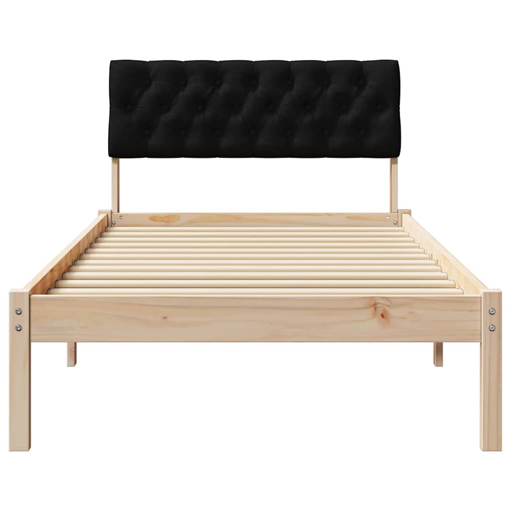 Bedframe Bruin en zwart 90 x 190 cm Massief grenenhout is nu te koop bij PeponiXL, paradijselijk wonen!