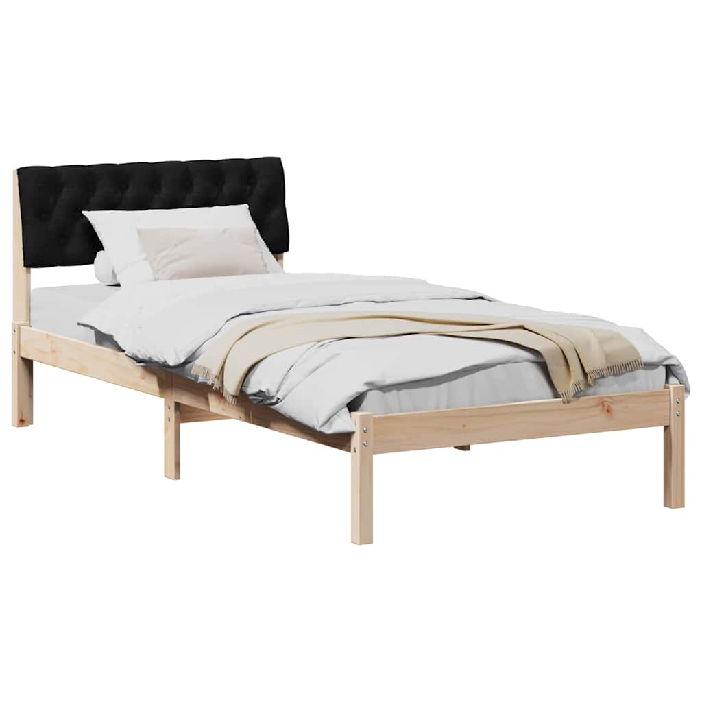Bedframe Bruin en zwart 90 x 190 cm Massief grenenhout is nu te koop bij PeponiXL, paradijselijk wonen!