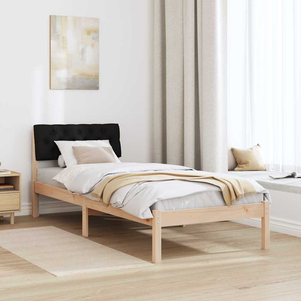 Bedframe Bruin en zwart 75 x 190 cm Massief grenenhout is nu te koop bij PeponiXL, paradijselijk wonen!