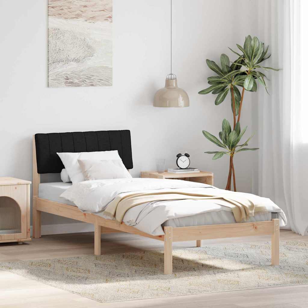 Bedframe Bruin en zwart 75 x 190 cm Massief grenenhout is nu te koop bij PeponiXL, paradijselijk wonen!