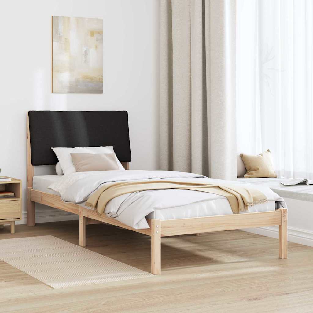 Bedframe Bruin en zwart 100 x 200 cm Massief grenenhout is nu te koop bij PeponiXL, paradijselijk wonen!