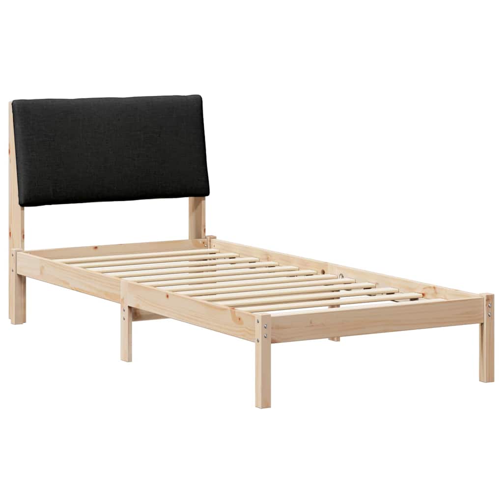 Bedframe Bruin en zwart 100 x 200 cm Massief grenenhout is nu te koop bij PeponiXL, paradijselijk wonen!