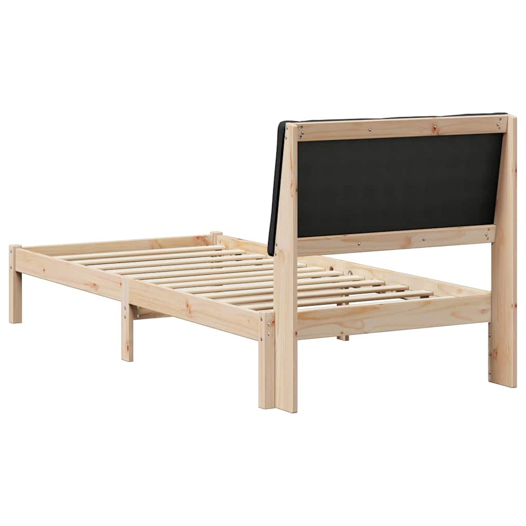 Bedframe Bruin en zwart 100 x 200 cm Massief grenenhout is nu te koop bij PeponiXL, paradijselijk wonen!